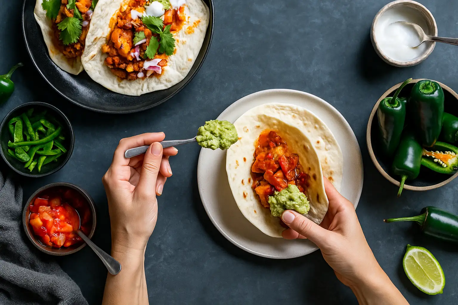 how healthy is mexican food — balanced plate example
