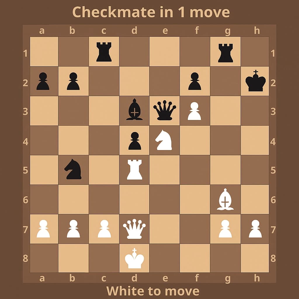 What Is the Best Move in Algebraic Chess Notation: Evaluation, Patterns, White to Move Examples
